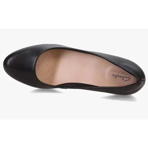 Clarks Adriel Viola Black Pumps Women's size 7.5, 9.5W, 10M - Picture 5 of 13